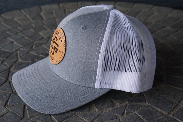 Heather White Poly/Cotton Trucker Hat RTS - Hats