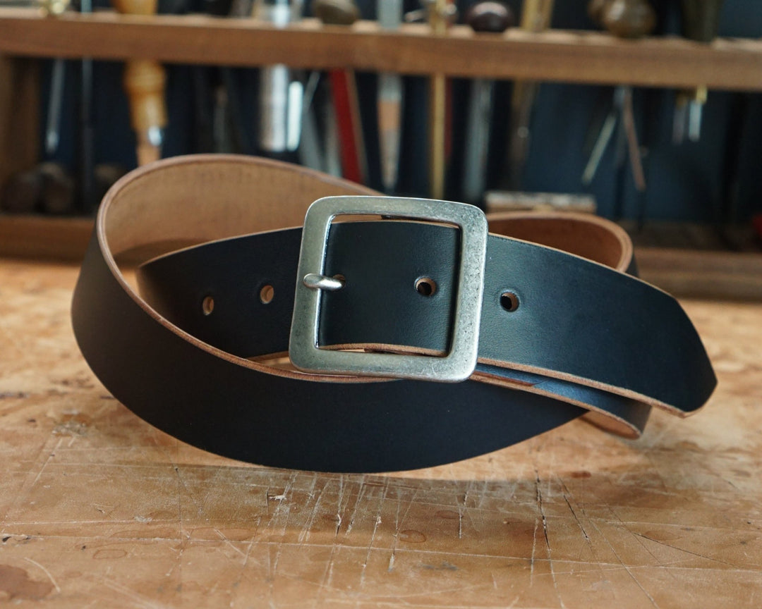 Horween Workshoe Butt Foundation Belt Black RTS - Belts