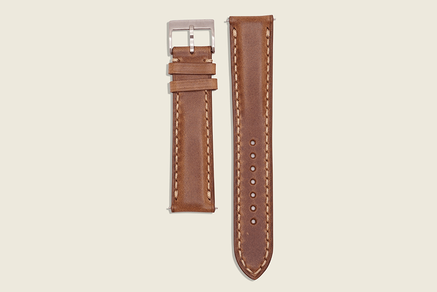 Natural Chromexcel Padded Strap 20mm x 18mm Watch Straps