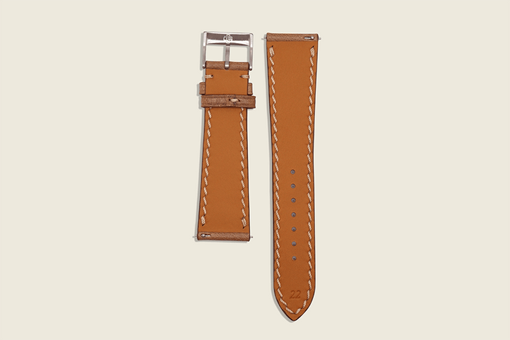 Natural Chromexcel Stitched Strap Watch Straps