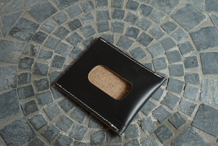 Safeguard ID Window - Horween Black Chromexcel Horsestrip Front Pocket