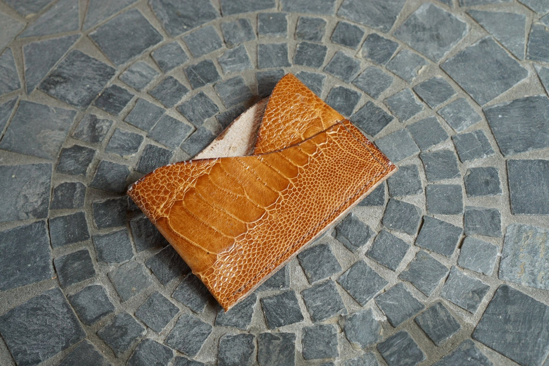 Sentinel - Gold Ostrich Front Pocket