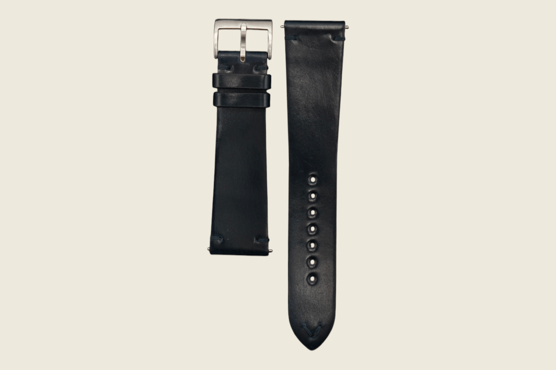 Shell Cordovan Minimal Strap Navy Watch Straps