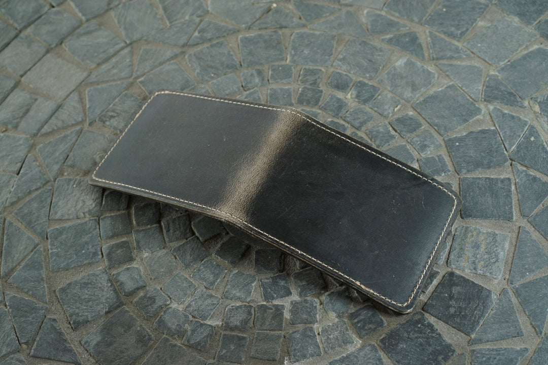 Stronghold - Charcoal Deerhide (Gallun) and Black Chromexcel Horsehide Horween (USA) Bifold