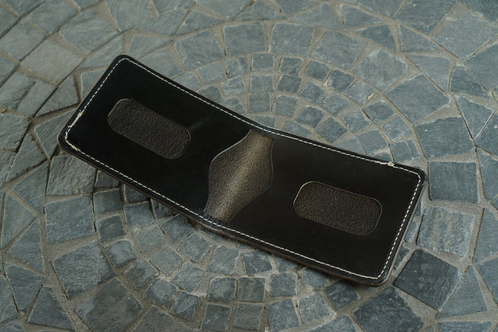 Stronghold - Charcoal Deerhide (Gallun) and Black Chromexcel Horsehide Horween (USA) Bifold