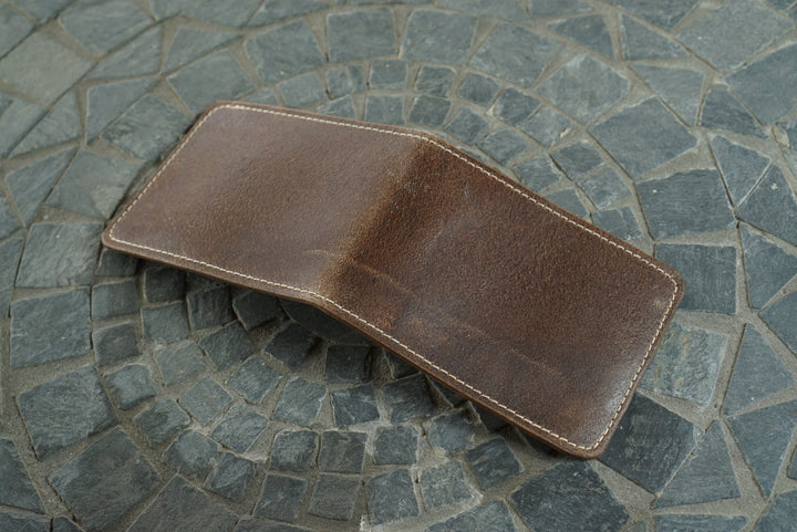 Stronghold - Natural Waxed Flesh and Brown Nut Cypress Horsehide Horween (USA) Bifold