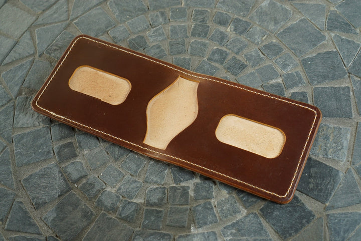 Stronghold - Unglazed Natural Shell Cordovan (Comipel) and Cognac Shell Cordovan Shinki Hikaku (Japan) Bifold