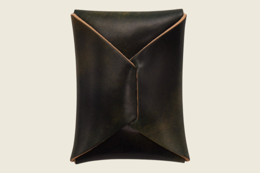 Ward - Horween (USA) Marbled Black Shell Cordovan Front Pocket