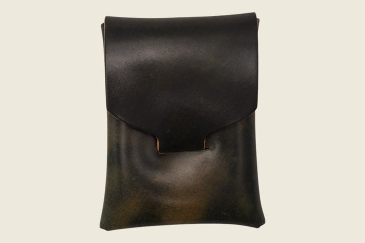 Ward - Horween (USA) Marbled Black Shell Cordovan Front Pocket