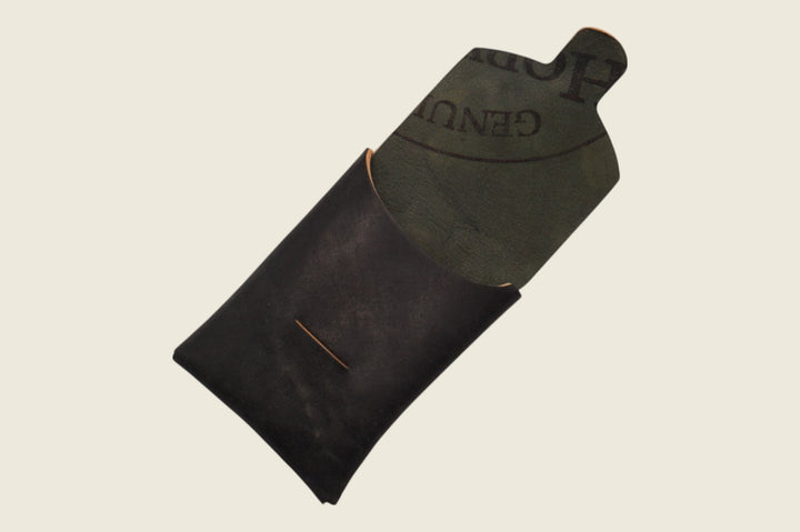 Ward - Horween (USA) Tumbled Black Shell Cordovan Front Pocket