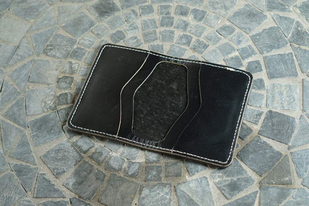 Warden - Black Hippo and Horween Black Chromexcel Horsehide Bifold
