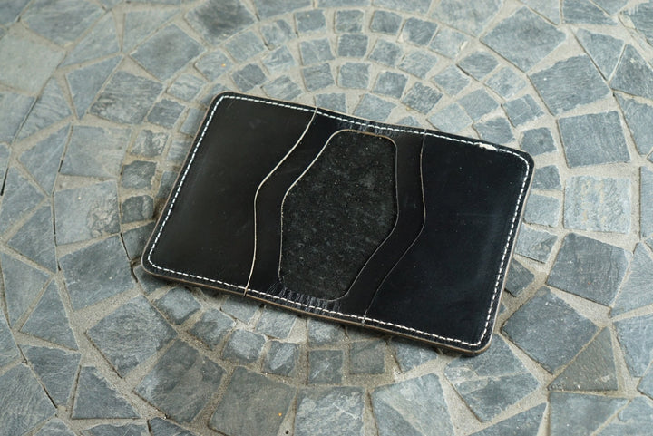Warden - Black Hippo and Horween Black Chromexcel Horsehide Bifold