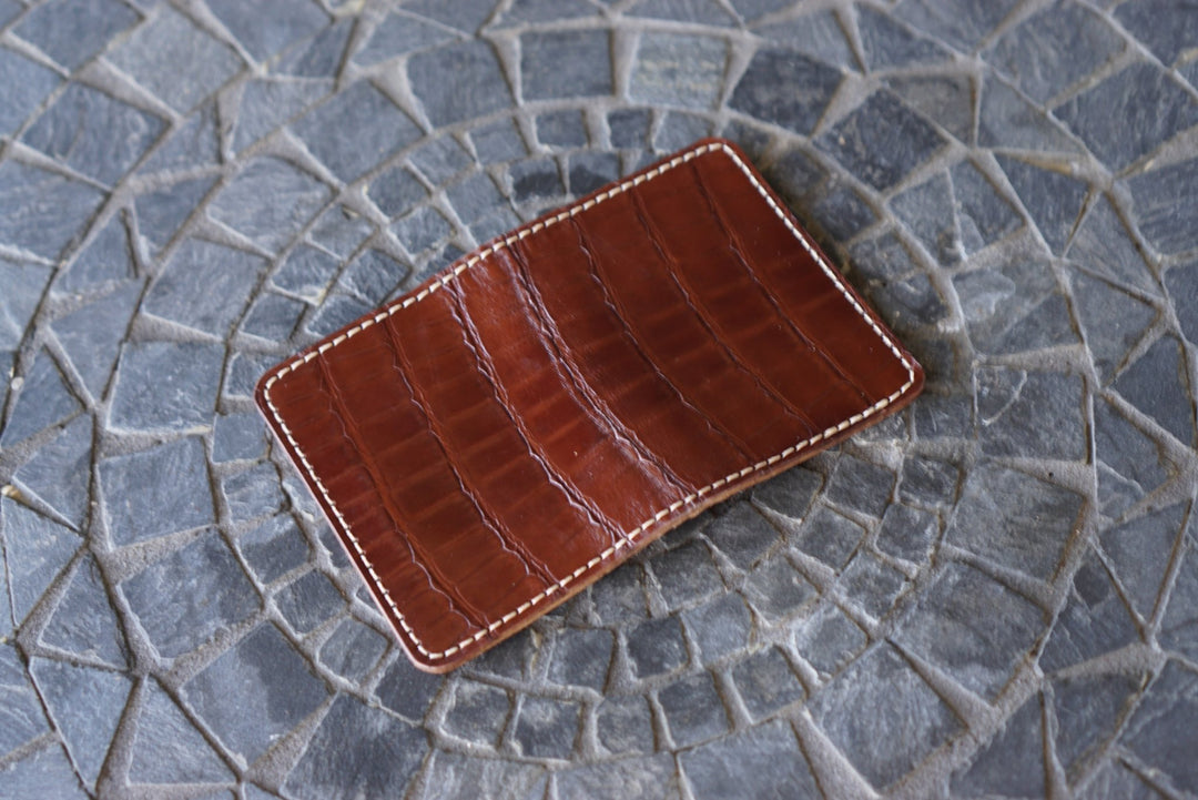 Warden - Cognac Gold American Alligator and Maryam Brown Horsehide Bifold