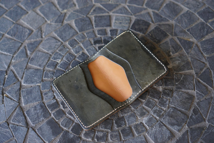 Warden - Green American Alligator and Maryam Salvia Horsebutt Bifold