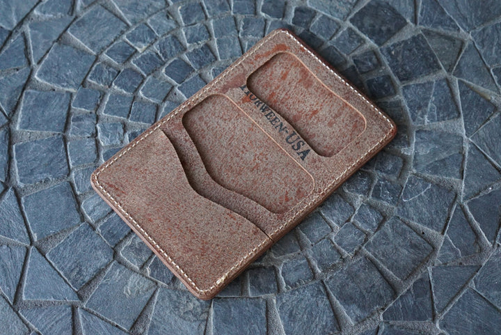 Warden - Horween Tan and Reverse Tan Horse Strip Bifold