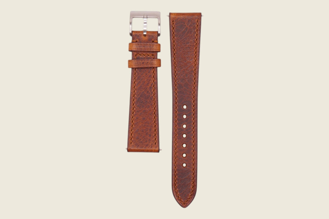 Waxed Calf Minimal Strap Tan Watch Straps