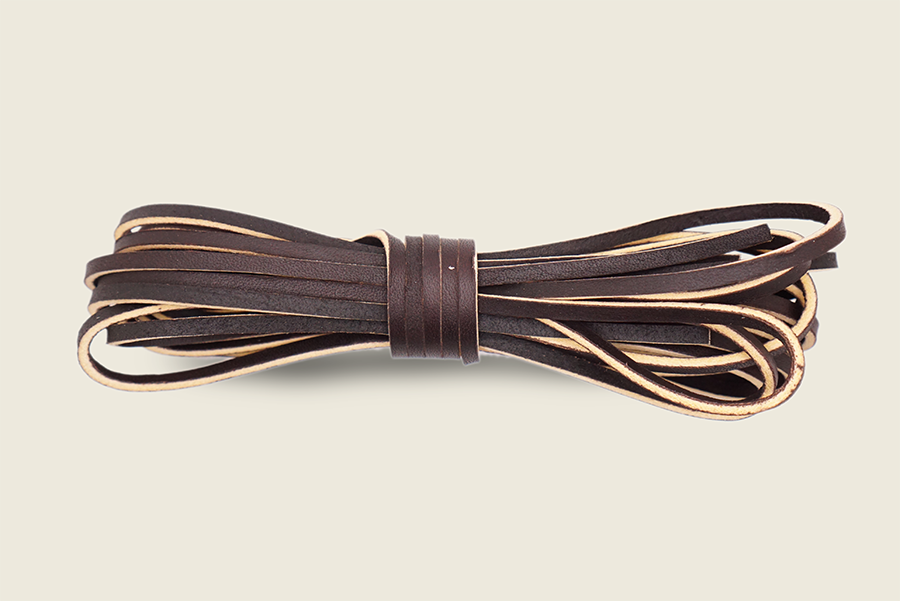108 Dark Brown Rawhide Alum Tanned Leather Boot Laces