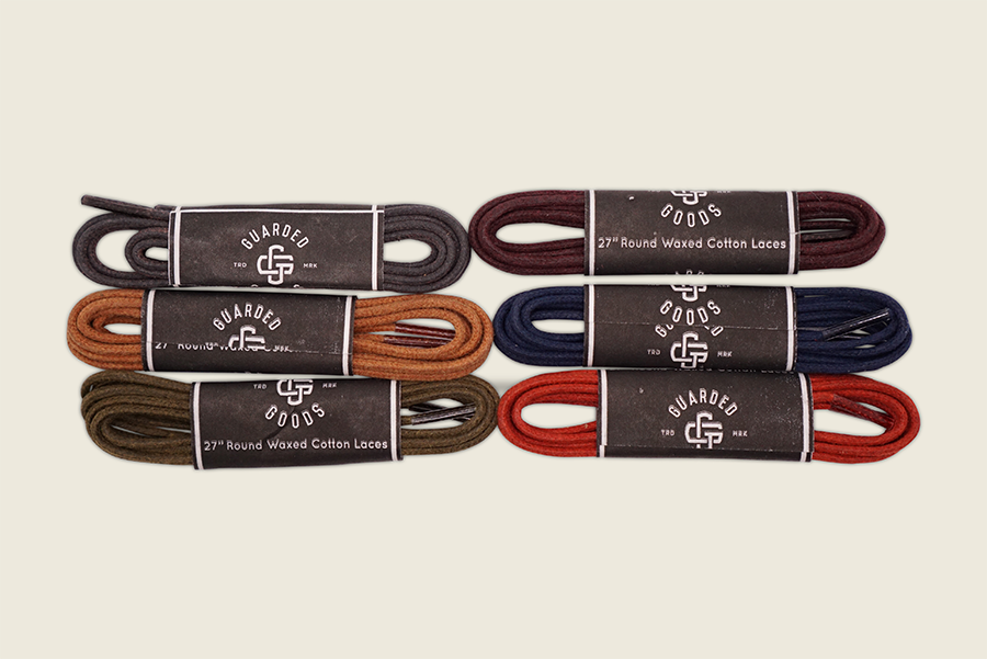 27" Round Cord Waxed Shoe Laces