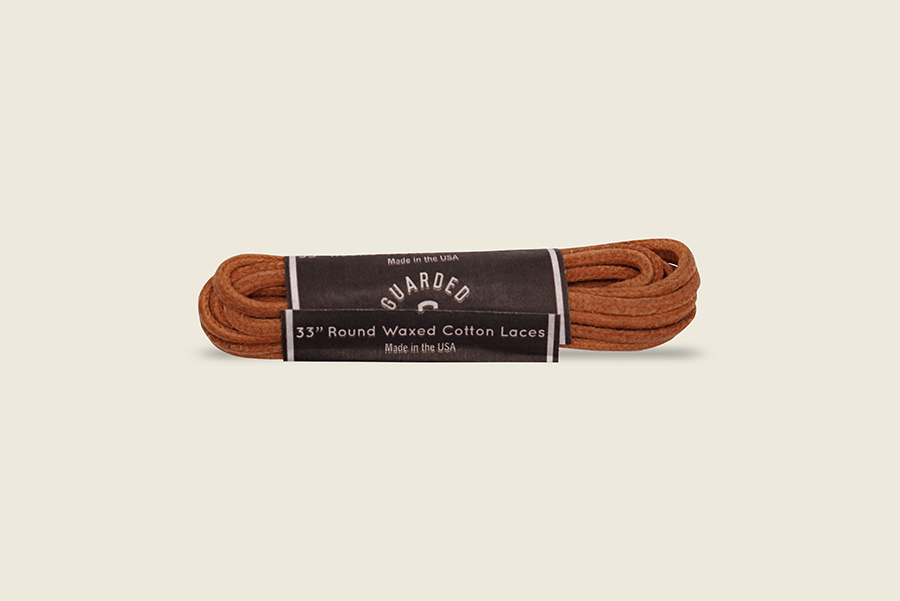 33" Round Cord Waxed Shoe Laces Whiskey Shoe Laces