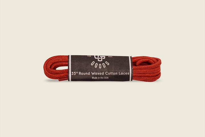 33" Round Cord Waxed Shoe Laces Rust Shoe Laces