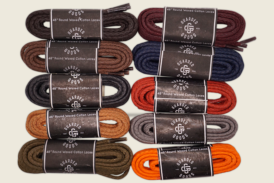 48" Round Braided Cord Waxed Boot Laces