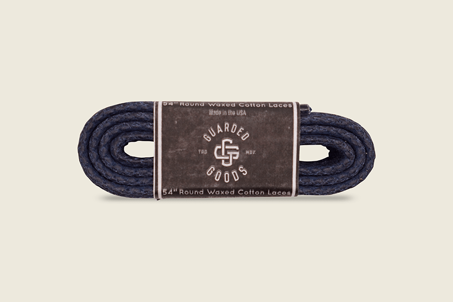 54" Round Braided Cord Waxed Boot Laces Sapphire Shoe Laces