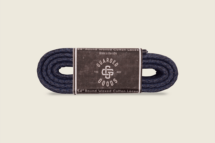 54" Round Braided Cord Waxed Boot Laces Sapphire Shoe Laces