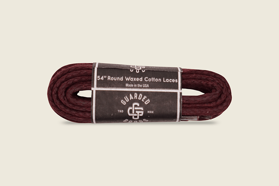 54" Round Braided Cord Waxed Boot Laces Burgundy Shoe Laces
