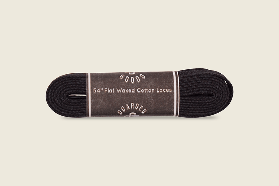 54" Skinny Flat Semi-Waxed Boot Laces Black Shoe Laces