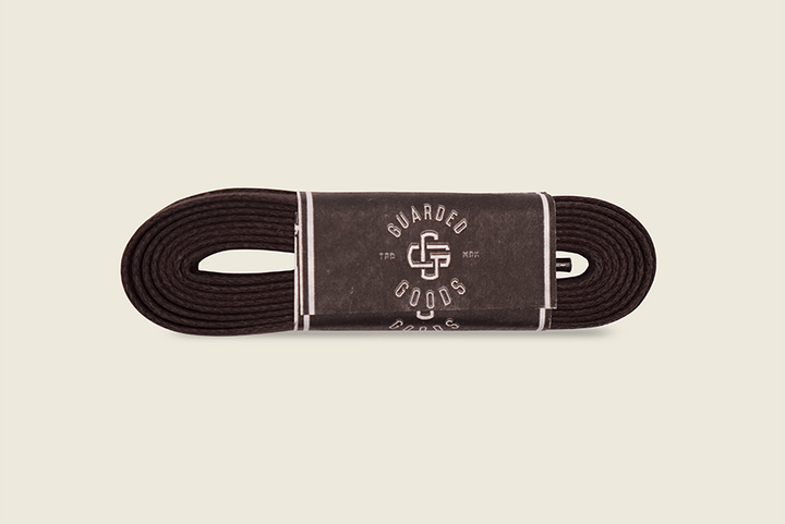 54" Skinny Flat Semi-Waxed Boot Laces Dark Brown Shoe Laces