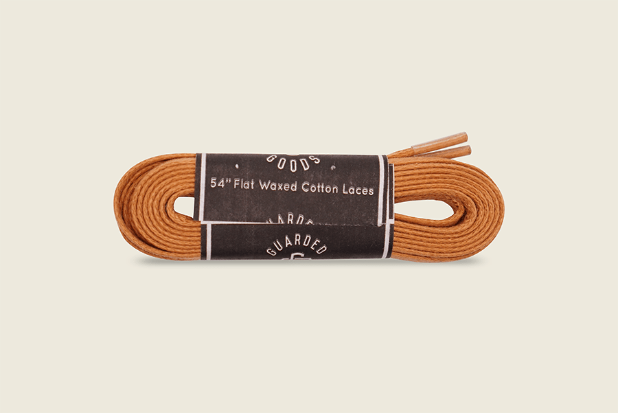 54" Skinny Flat Semi-Waxed Boot Laces Whiskey Shoe Laces