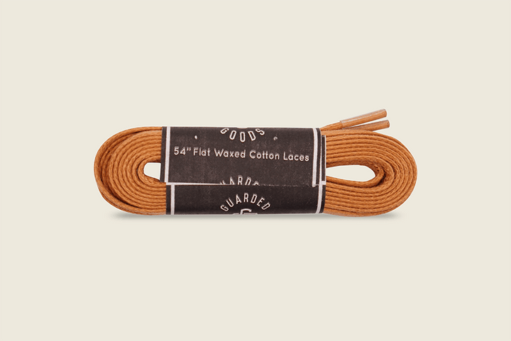 54" Skinny Flat Semi-Waxed Boot Laces Whiskey Shoe Laces