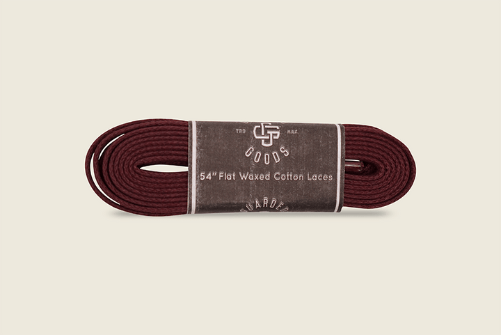 54" Skinny Flat Semi-Waxed Boot Laces Burgundy Shoe Laces