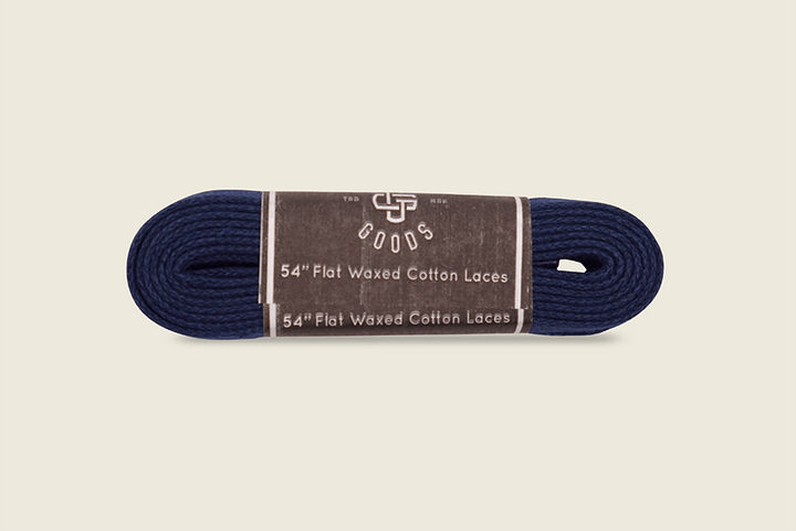 54" Skinny Flat Semi-Waxed Boot Laces Sapphire Shoe Laces