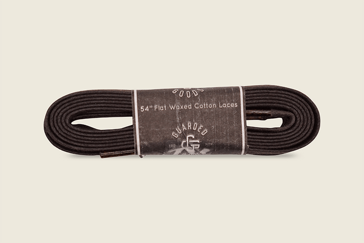 54" Wide Flat Waxed Boot Laces Dark Brown Shoe Laces