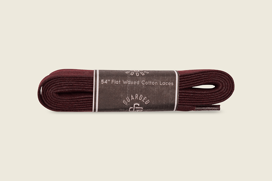 54" Wide Flat Waxed Boot Laces Burgundy Shoe Laces