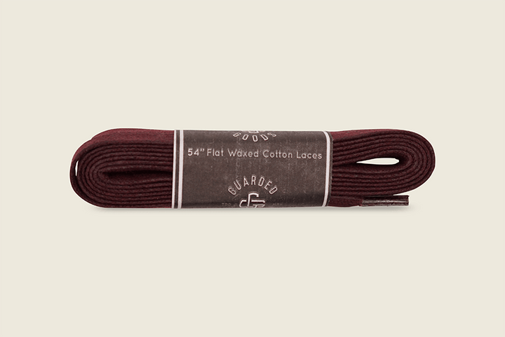 54" Wide Flat Waxed Boot Laces Burgundy Shoe Laces
