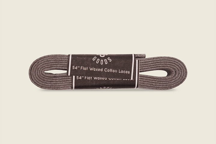 54" Wide Flat Waxed Boot Laces Gray Shoe Laces