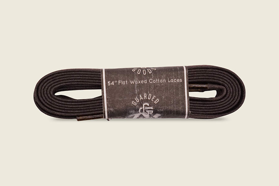 54 Wide Flat Waxed Boot Laces White