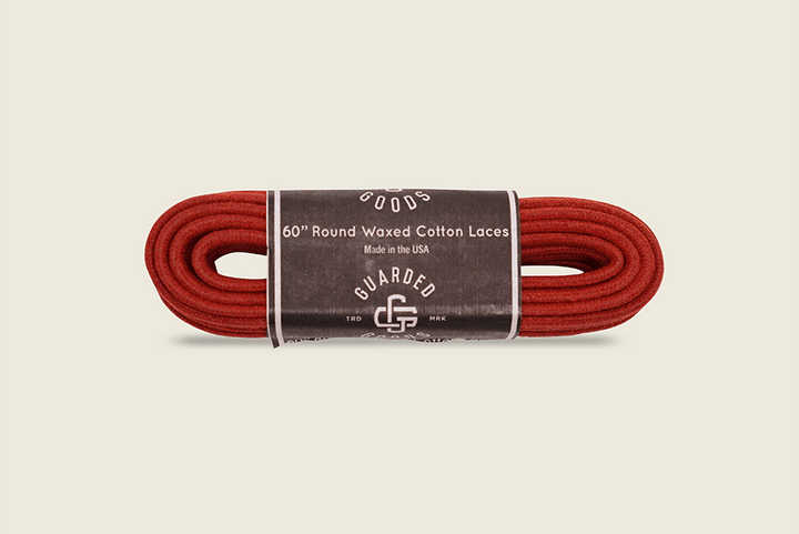 60" Round Cord Waxed Boot Laces Rust Shoe Laces
