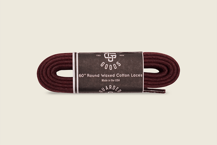 60" Round Cord Waxed Boot Laces Burgundy Shoe Laces
