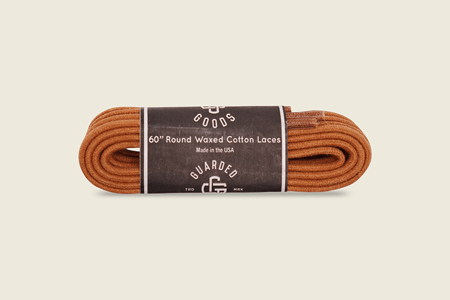 60" Round Cord Waxed Boot Laces Whiskey Shoe Laces