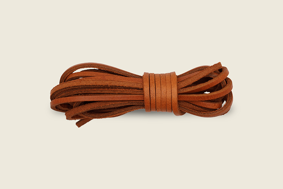 72" American Tanned Steerhide Leather Boot Laces Chestnut Shoe Laces
