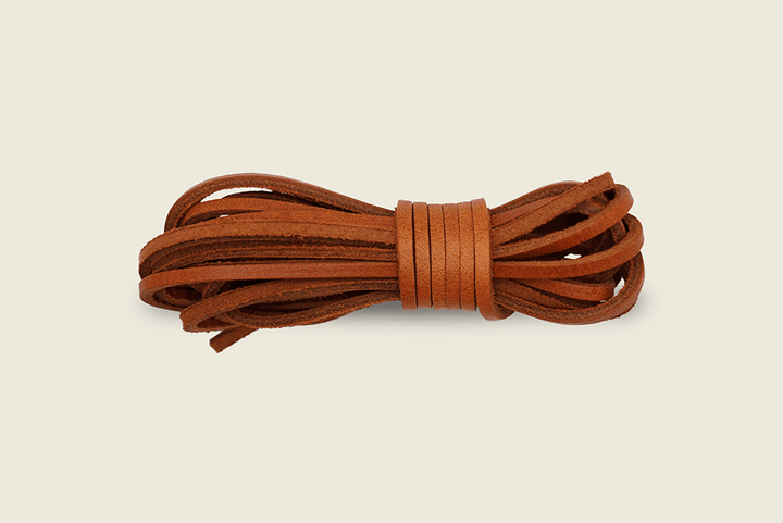 72" American Tanned Steerhide Leather Boot Laces Chestnut Shoe Laces