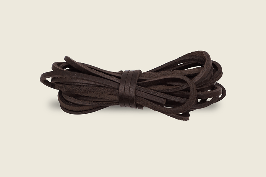 72" American Tanned Steerhide Leather Boot Laces Chocolate Shoe Laces