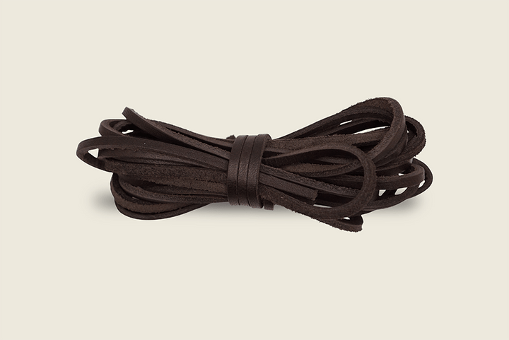 72" American Tanned Steerhide Leather Boot Laces Chocolate Shoe Laces
