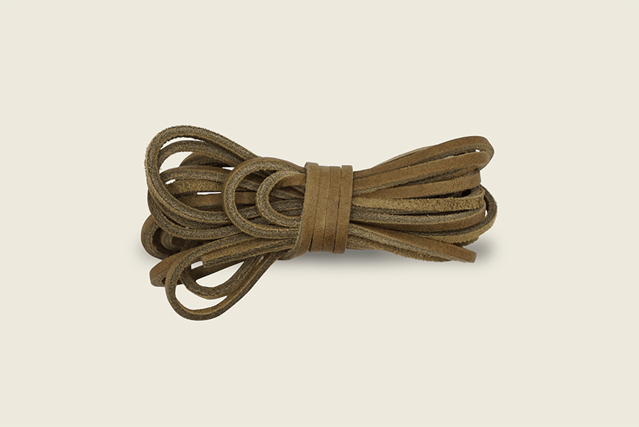 72" Rawhide Chrome Tanned Leather Boot Laces Olive Shoe Laces