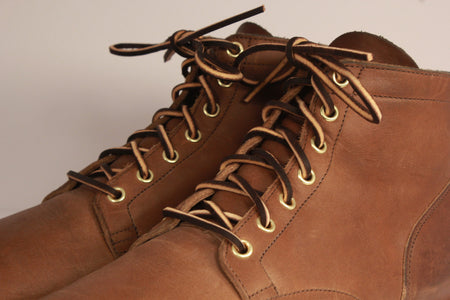 72 Rawhide Alum Tanned Leather Boot Laces Tan Leather