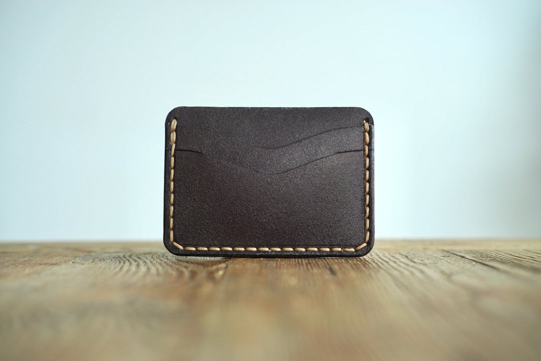 Buckler (4 Slots) - J&FJ Baker Brown Waxed Flesh Calfskin Front Pocket