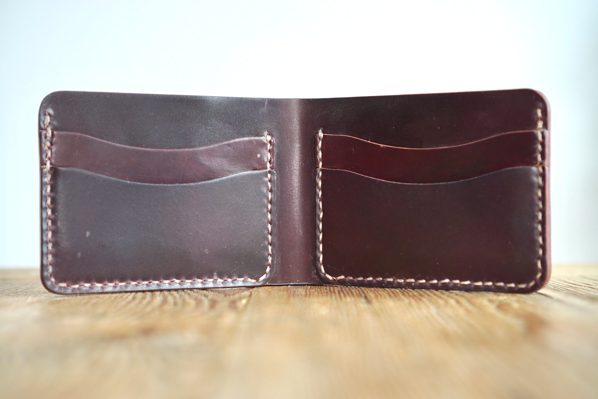 Bulwark Bifold - Horween Bourbon and Color 8 Shell Cordovan